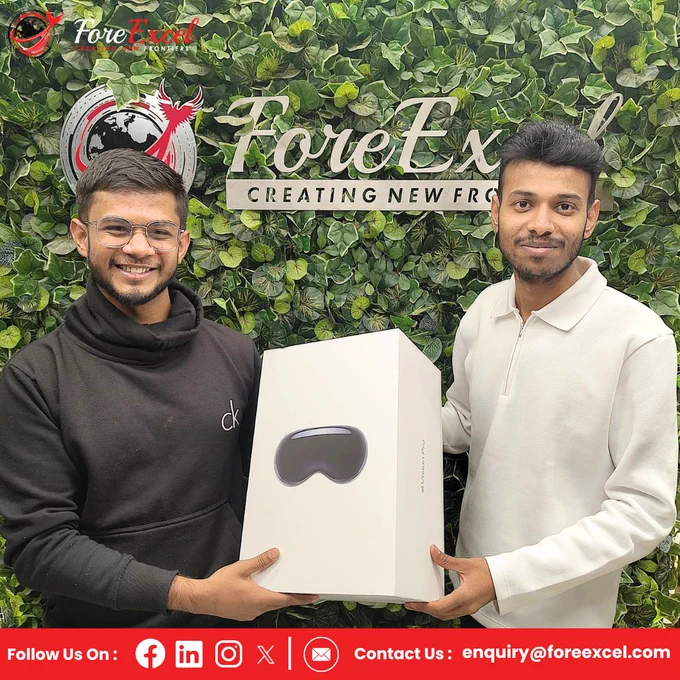 With great pleasure, #ForeExcel announces the availability of #AppleVisionPro in India. We're gearing up to push the limits and transform how we view technology. Here's to endless possibilities! 