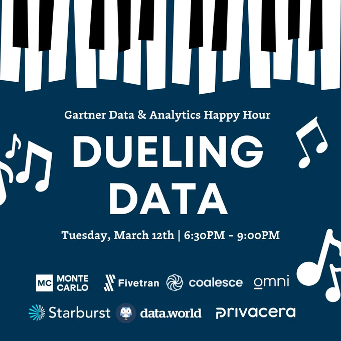 Gartner Data & Analytics Happy Hour on March 12th