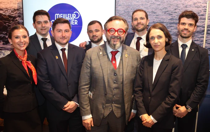 Les 7 demi-finalistes avec Fabrice Sommier, président de l'Udsf