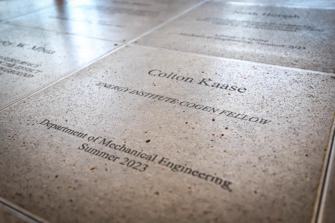 Colton Kaase tile located at the Powerhouse Energy campus. 