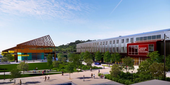 A rendering of the Robotics Innovation Center 