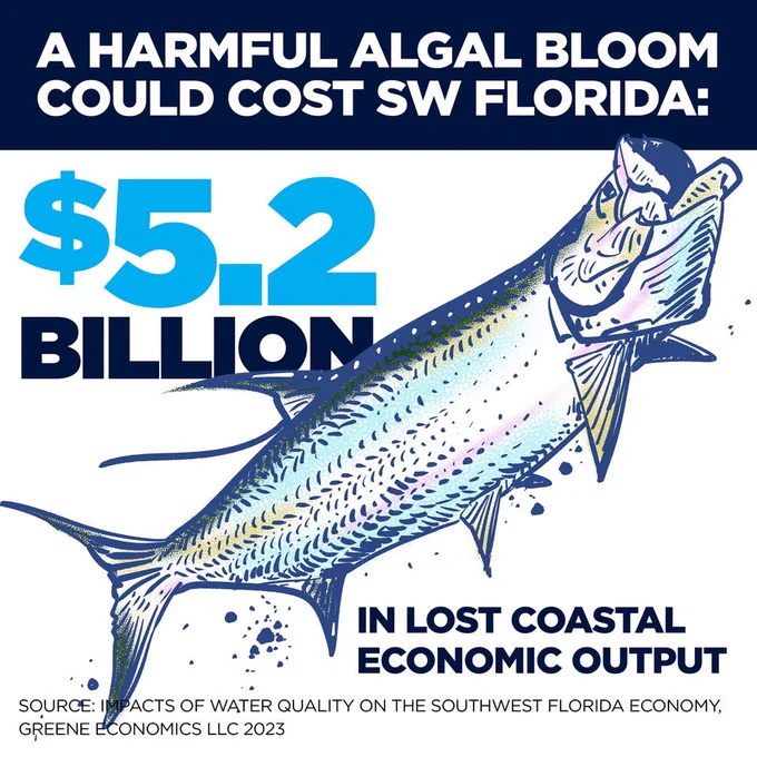 Graphic with text “5.2 billion in lost coastal economic output”
