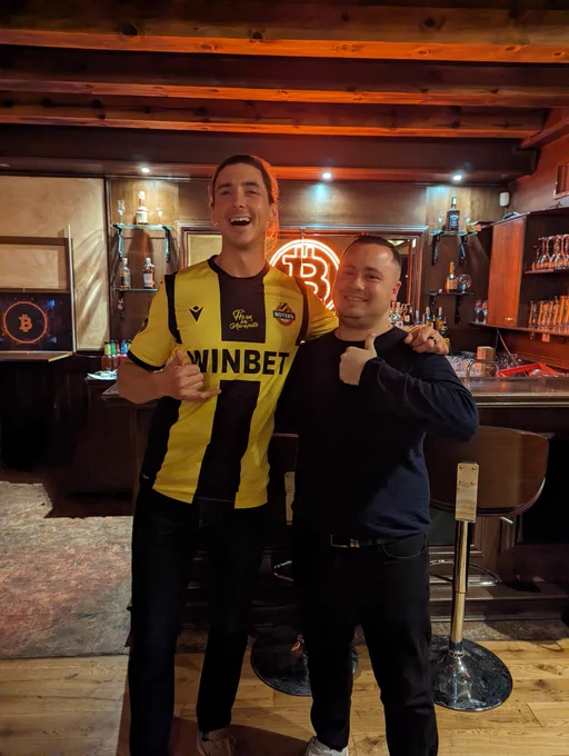 Me & Joe at the Bitcoin bar in Sofia, Bulgaria