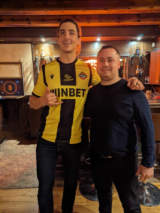 Me & Joe at the Bitcoin bar in Sofia, Bulgaria