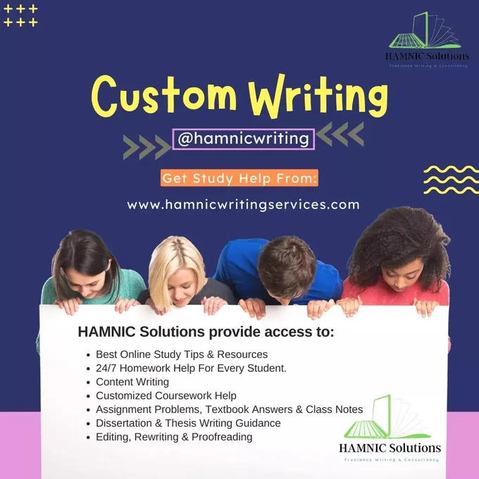 Writing assignments can be a challenging and time-consuming task, but we are here to help you overcome these obstacles. Our team of experts provides a wide range of academic solutions, including writing samples and examples of essays, reports, reviews, articles, case studies, as well as editing and proofreading services. We are committed to delivering high-quality work that meets your academic requirements and expectations. With our exceptional services, you can confidently submit a top-quality paper and achieve academic success. So, why struggle with writing assignments when our professional team is here to help? Take advantage of our services today and experience the difference for yourself.Email: support@hamnicwritingservices.comWebsite: https://www.hamnicwritingservices.com Social Media: @hamnicwriting#dissertationwritinghelp #thesishelp #writing #dissertationlife #dissertationwriter #dissertationhelp #thesiswriting #essaywriting #allwritingwork #writinglife #dissertation #creative