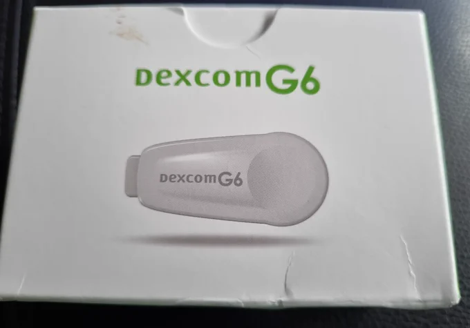 A Dexcom G6 transmitter in it's box