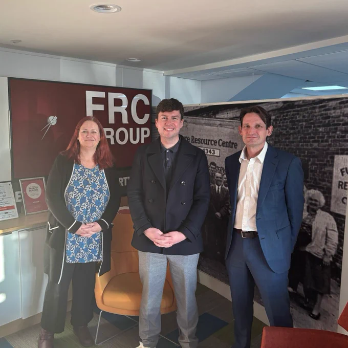 Dan Carden MP visiting the FRC Group in Liverpool.
