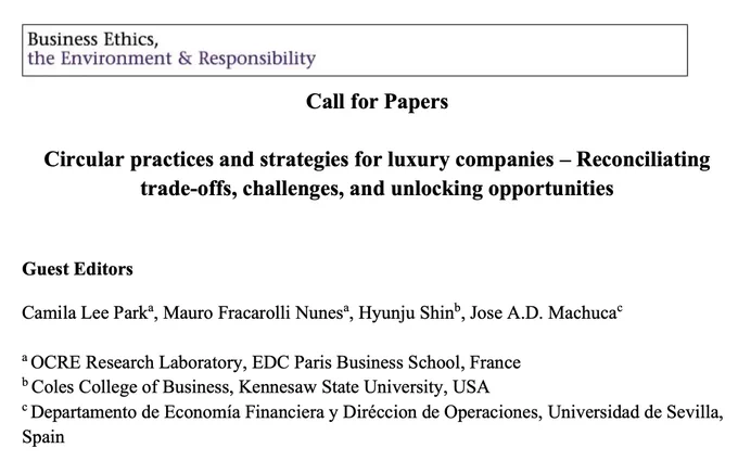 Image of the call for papers
