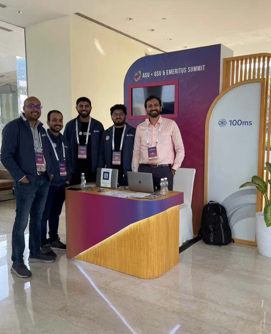 100ms team at ASU GSV Summit, India.