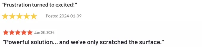 5 star customer reviews for site search 360