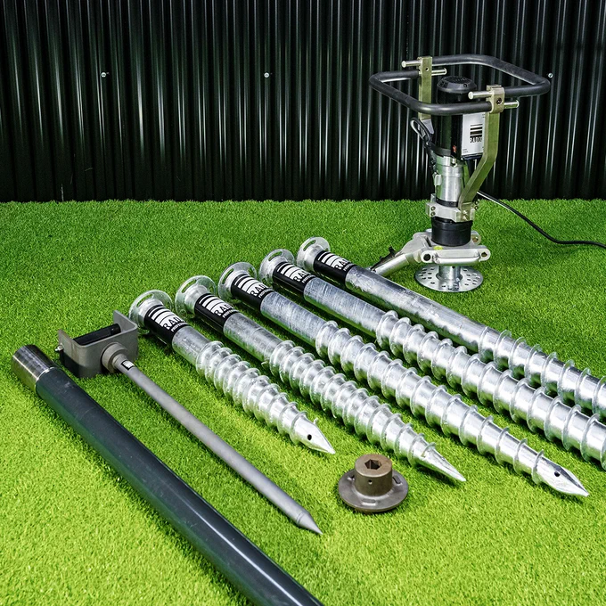 Ground screw machine | Screw pile starter kit | RADIX