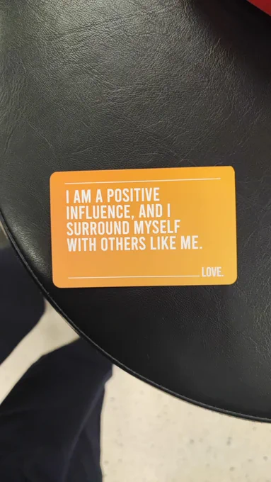 1 affirmation is read at each start of the shift