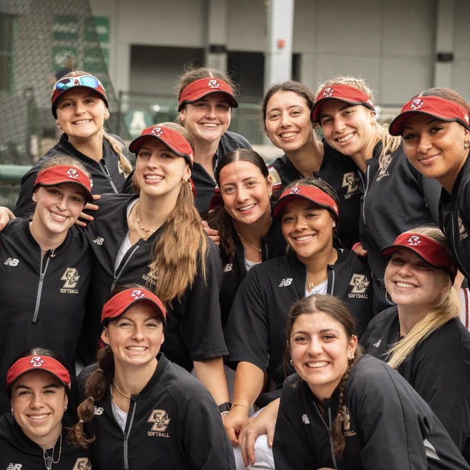 Softball team in the dugout