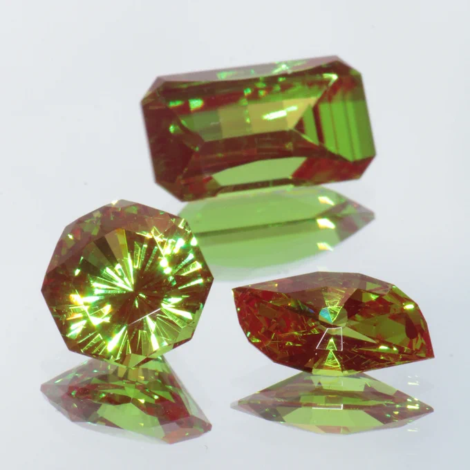Faceted Christmas Garnets from Turtle's Hoard