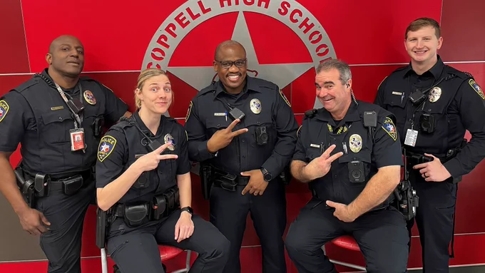 A photo of some Coppell School Resource Officers.
