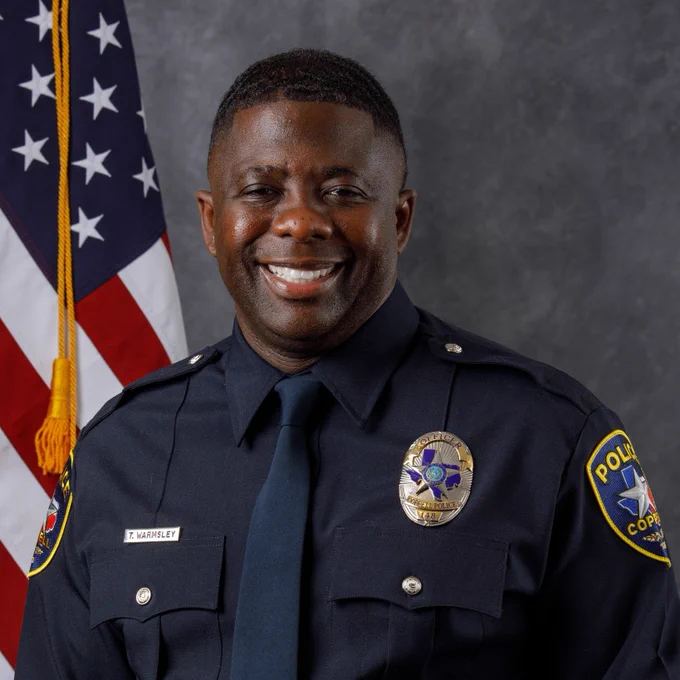 A photo of a Coppell School Resource Officer.