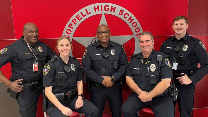 A photo of some Coppell School Resource Officers.