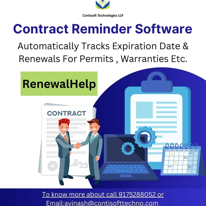 Contract Reminder Software Automatically Tracks Expiration Dates & Renewals for Permits, Warranties, Etc.



For More Details: https://bit.ly/3bPk0QZ

Youtube Link:https://bit.ly/35Cd4ny

Contact Us: 9175288052

