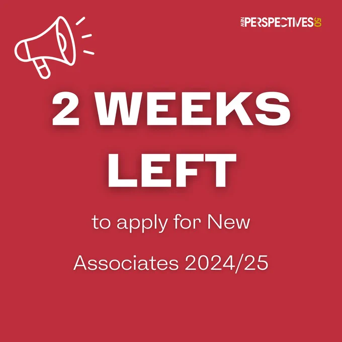 2 weeks left to apply for New Associates 2024/25