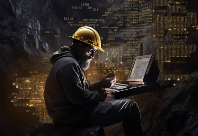 Text Miner, generated by MidJourney