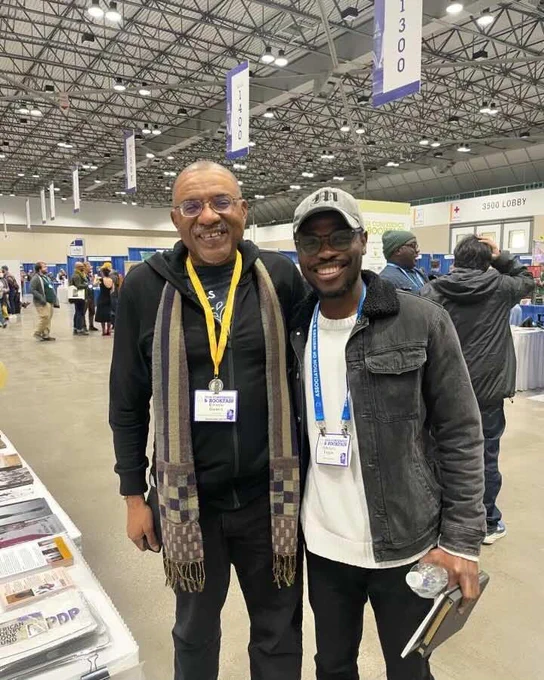 Adefemi and Ghanian poet Kwame Dawes