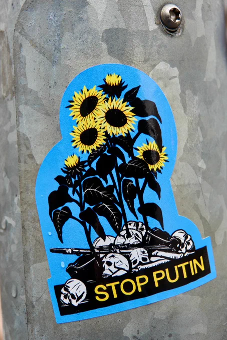 Stop Putin tarra kuvattuna vuonna 2022. Kuva Hannu Häkkinen, Museovirasto, CC BY