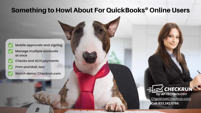 Use #QBO? You need #Checkrun by #APTechnology! Mobile #checkapproval and #checksigning. #Accountants can manage multiple accounts at once. Payments were never so doggone cool! #Check and #ACH #payments. Learn more here: https://checkrun.com