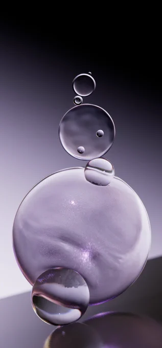 Several bubbles in different sizes