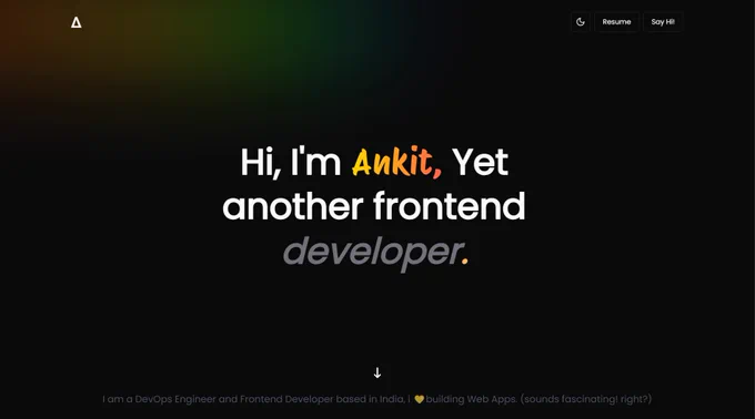 Personal Portfolio Website made with nextjs, shadcnui and tailwindcss