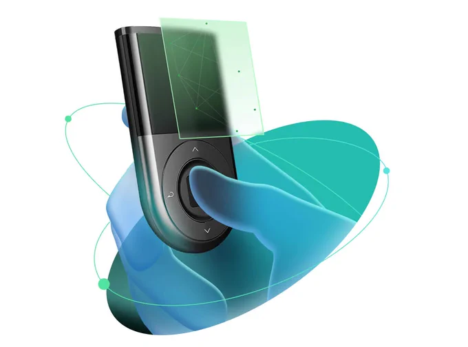 Advanced D'CENT wallet featuring biometric fingerprint security for crypto assets
