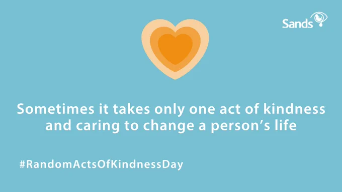 Image of heart and text "Sometimes it takes only one act of kindness and caring to change a person's life"