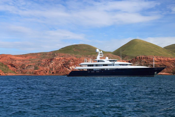 Superyacht Archimedes, owned by Jim and Marilyn Simons (co-founders of the Simons Foundation).