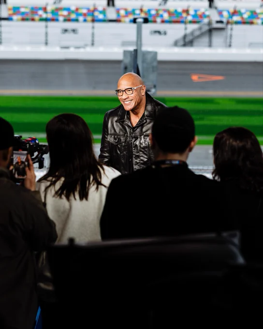 Dwayne Johnson at the DAYTONA 500. 