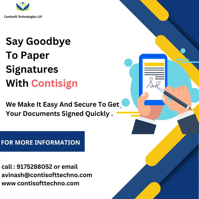𝗧𝗵𝗲 𝗨𝗹𝘁𝗶𝗺𝗮𝘁𝗲 𝗦𝗼𝗹𝘂𝘁𝗶𝗼𝗻 𝗳𝗼𝗿 𝗘-𝗦𝗶𝗴𝗻𝗮𝘁𝘂𝗿𝗲𝘀.



For More Information: https://bit.ly/3nCriB4

Contact Us: 9175288052

www.contisofttechno.com


