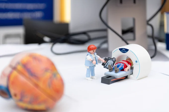 Lego at Biomedical Imaging Centre Exhibition Stand at Research Facilities Showcase