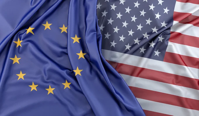 EU and US flags