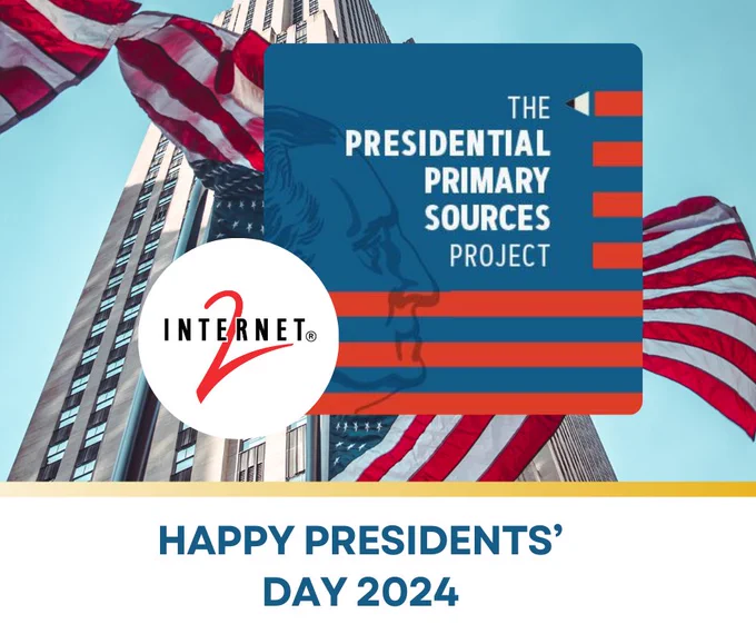 Presidential Primary Sources Project and Internet2 logos