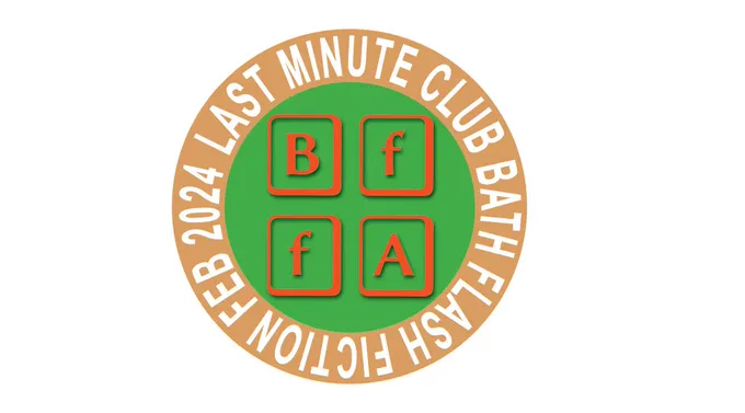 Badge celebrating being in the 'last minute club' for entering the Bath flash fiction award close to the deadline.