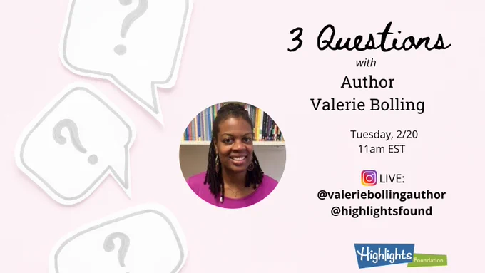 Join us TOMORROW at 11am for a chat with our friend and faculty, @valerie_bolling! 

And then join Valerie in her 2-night mini, “Picture Book Beginnings and Endings. 

Tune in 💙💚