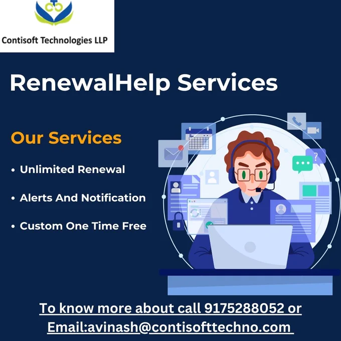 RenewalHelp is our contract management solution where you don't have to store, manage and track the renewal records anymore. Now, you can use your valuable time for other productive works.



For More Details: https://bit.ly/3bPk0QZ

Youtube Link:https://bit.ly/35Cd4ny

Contact Us: 9175288052








