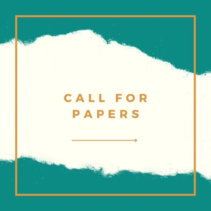 Designed graphic with text, "call for papers"