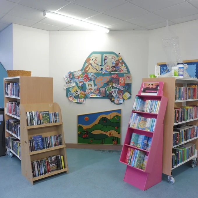 Interior view of the children's area of Savick Library