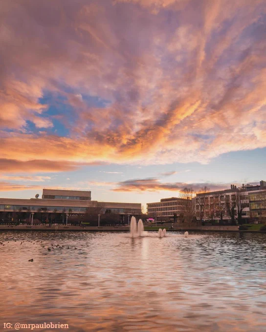 Epic sunset over the lake on the UCD Belfield Campus