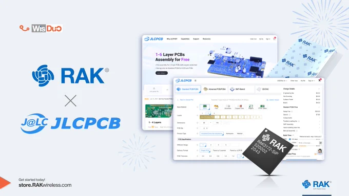 Order custom PCBs for RAK2270 at JLCPCB to easily build your IoT project.