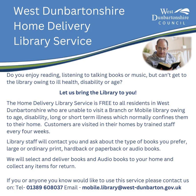 West Dunbartonshire libraries Home Delivery Service