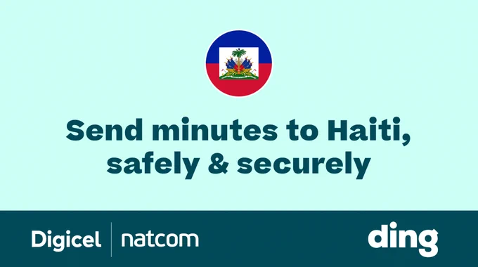 We're aware of the on-going situation in Haiti. If you need to stay connected with your loved ones in Haiti, you can send them a mobile recharge safely and securely, with Ding