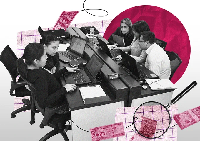 Collage of learners at computers