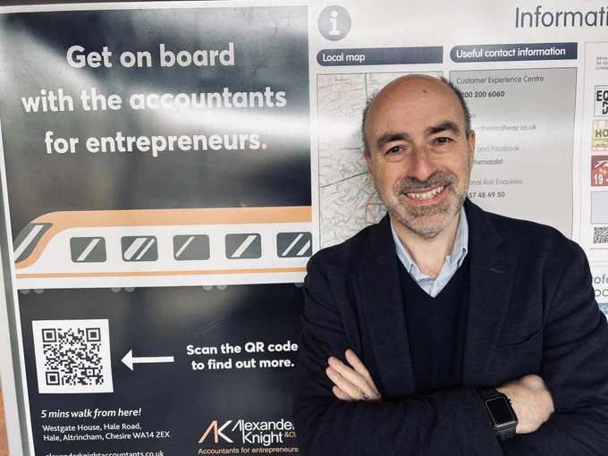 Keep an eye out for the latest Alexander Knight & Co advertisement proudly displayed on the information board at Altrincham Rail Station.