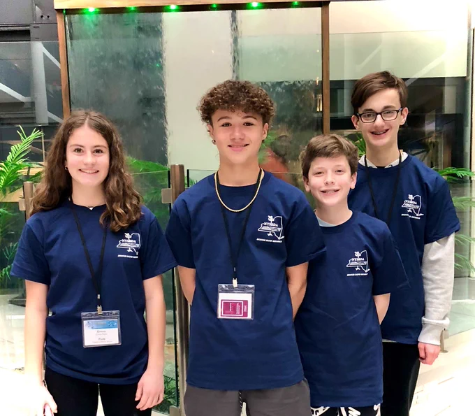 Clarence Middle School students at NYSBDA Symposium.
