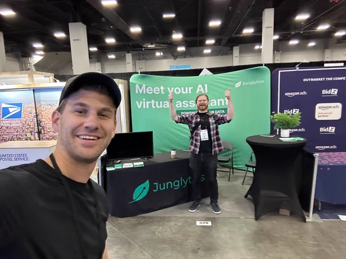 Tom Rohlf (Junglytics CEO) and Nikko Patten Weinstein (Jungltyics CTO) at Prosper Show 2024